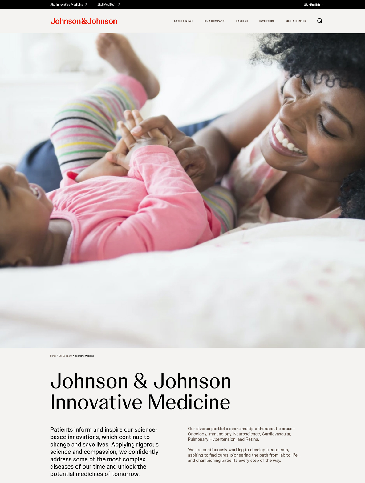 Johnson Innovative Medicine home page